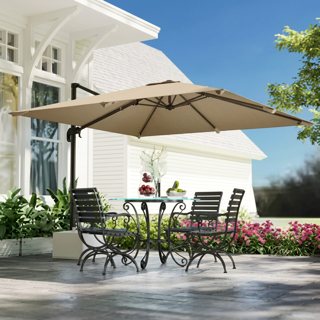 Parasol déporté carré 3x3 m