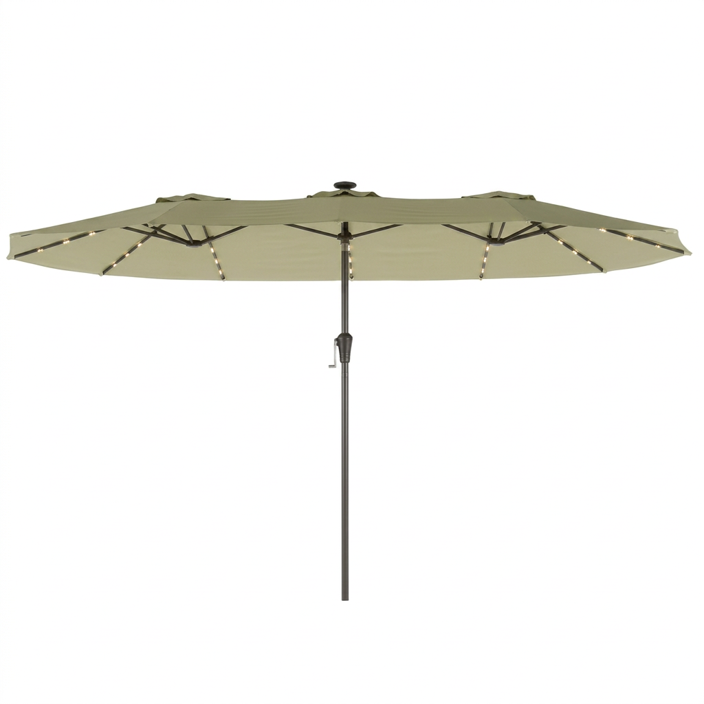 Parasol double rectangulaire LED 395-215