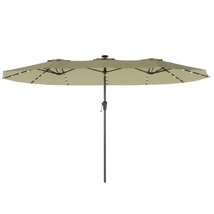 Parasol double rectangulaire LED 395-215